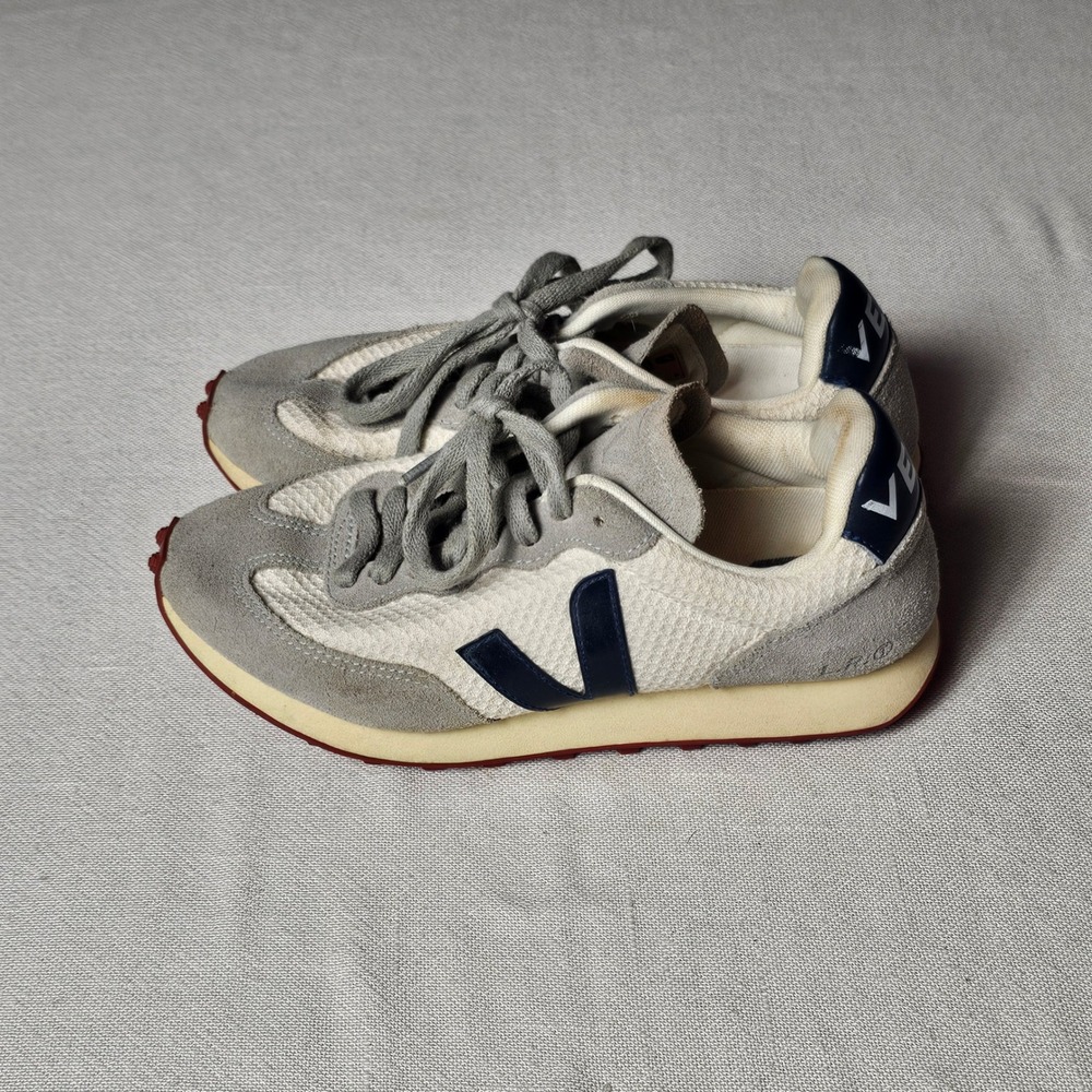 Veja Rio Branco Alveomesh Sneakers White Pierre Nautico Grey Navy Red US 5 EU 36